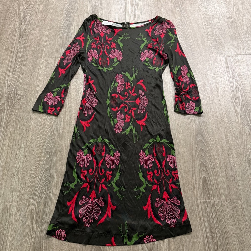 HABSBURG Kleider Manufaktur Alexa Wonderful Colorful Print Dress Sz 12